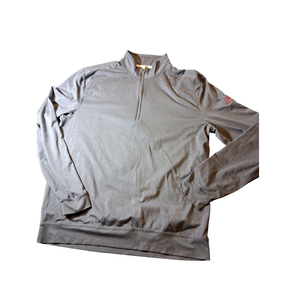 Johnnie-O Mens Medium Heather Blue Gray Quarter Zip Golf Pullover Performance